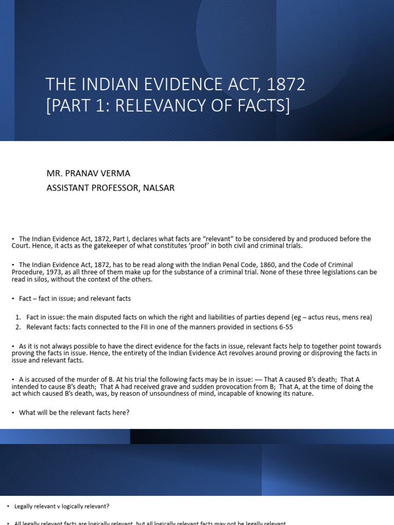 Sections 1 46 | PDF | Witness | Evidence (Law)
