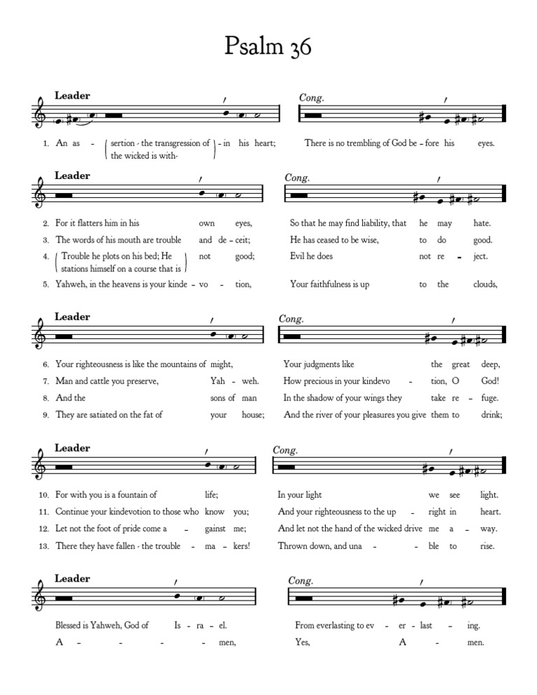 Insights on Psalm 36 Meaning | PDF
