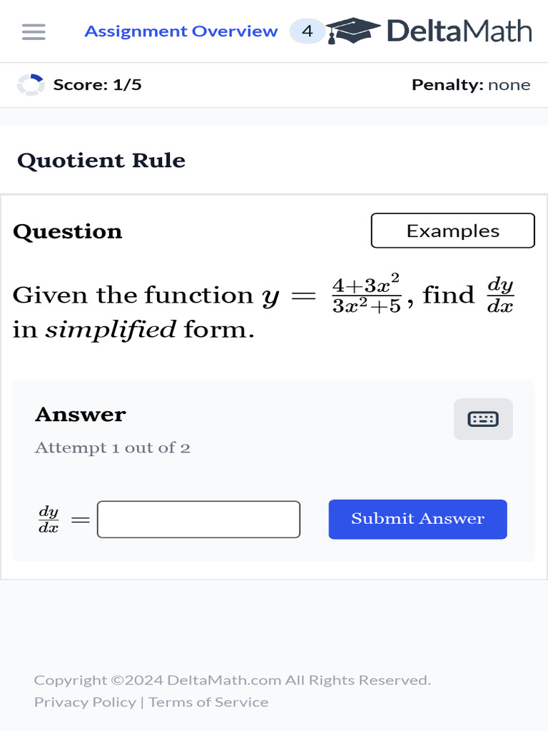 Deltamath student application pdf