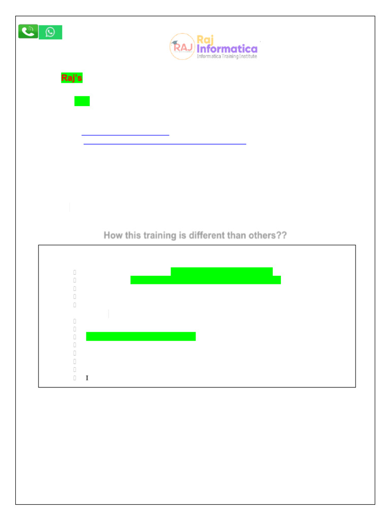 Raj's Informatica 10.2 Training Course | PDF | Computing | Data Management
