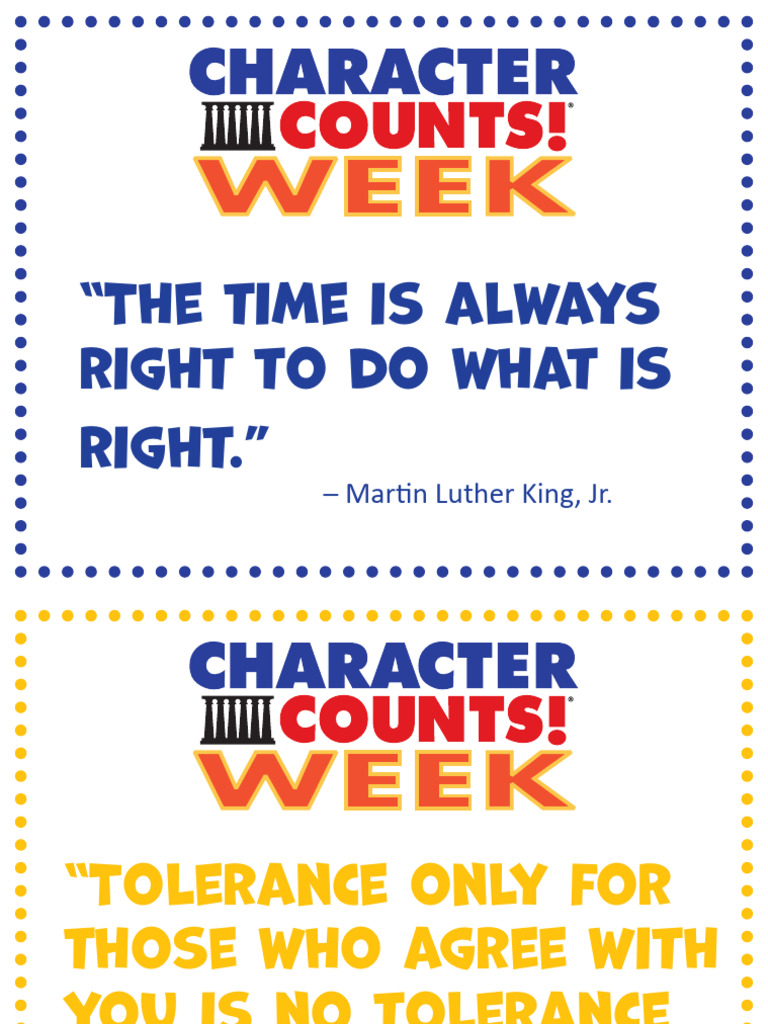 Character Counts Week Quotes | PDF