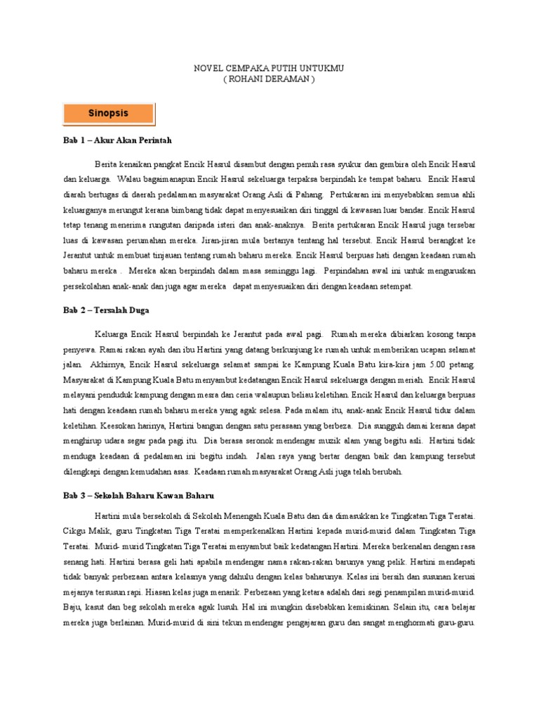 Sinopsis Bab Demi Bab Pdf