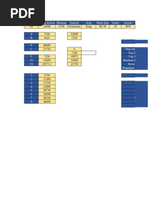 nya  Perhitungan Excel Warehouse | PDF