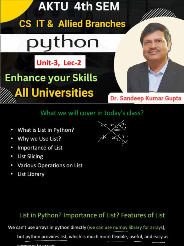 Python U-3 Lec-2 Notes - 35257543 | PDF
