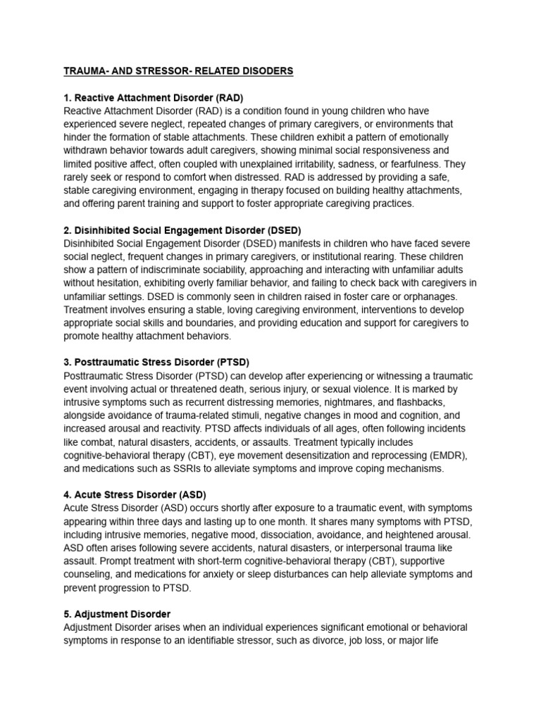 Understanding Trauma-Related Disorders | PDF | Grief | Mental Disorder
