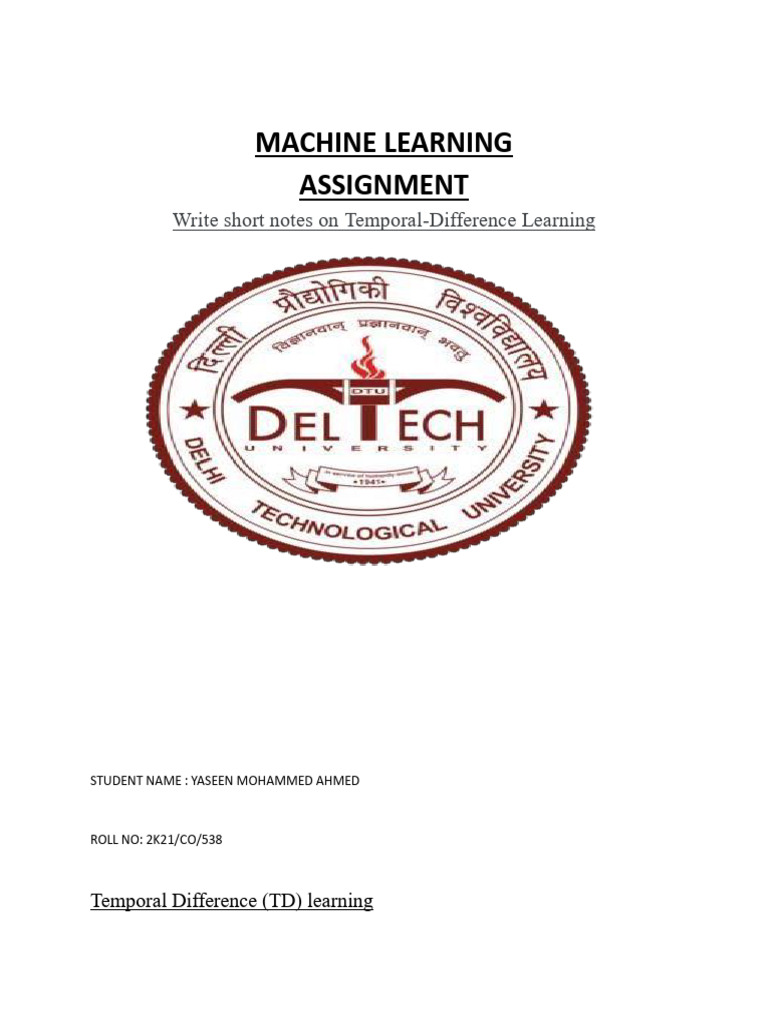 Understanding Temporal Difference Learning | PDF | Cognitive Science ...