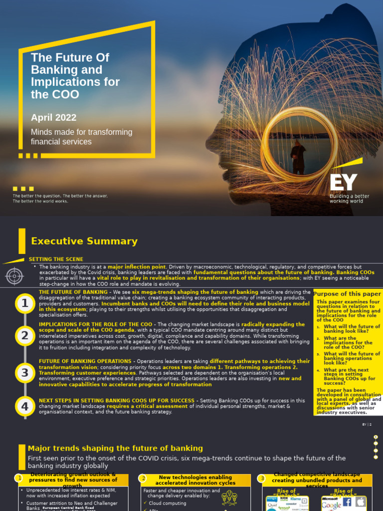 Future of Banking and Implications For The COO | PDF | Banks | Outsourcing