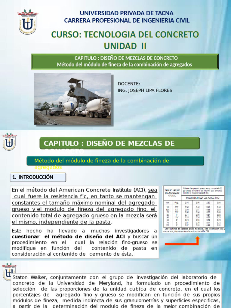 Semana 5 - Método Del Módulo de Fineza de La Combinación de Agregados ...