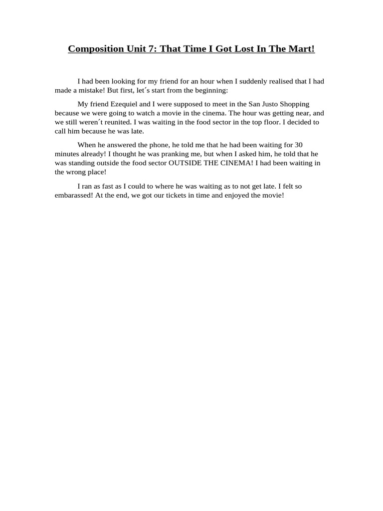 Composition Unit 7 | PDF