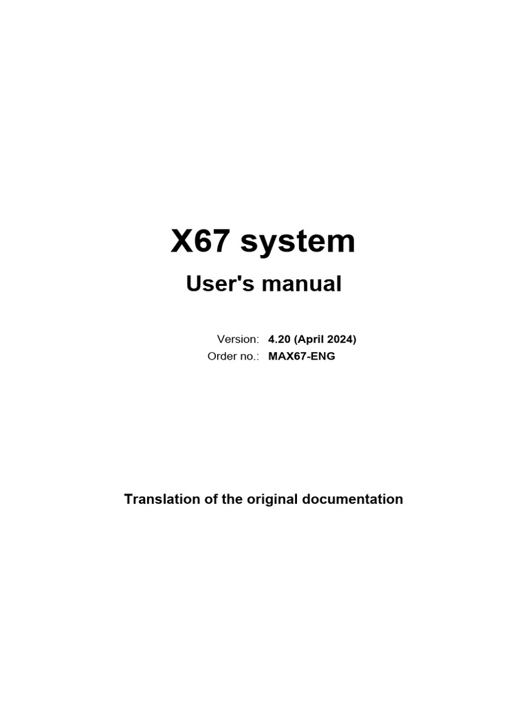 X67 System User Manual Version 4.20 | PDF | Electrostatic Discharge ...