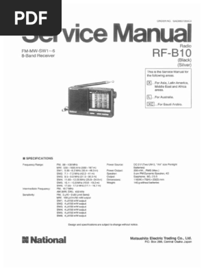 Panasonic rf-b10 | PDF