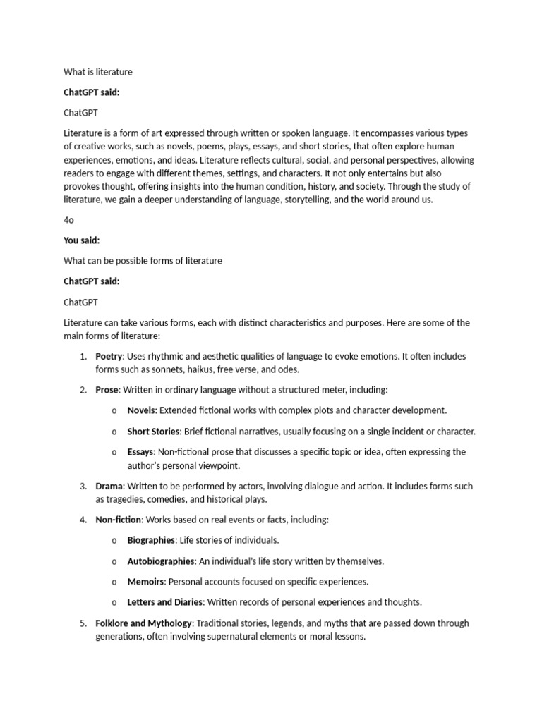 Understanding Literature Forms and Structure | PDF | Oedipus | Poetry