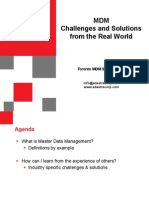 MDM Challenges and Solutions From The Real World