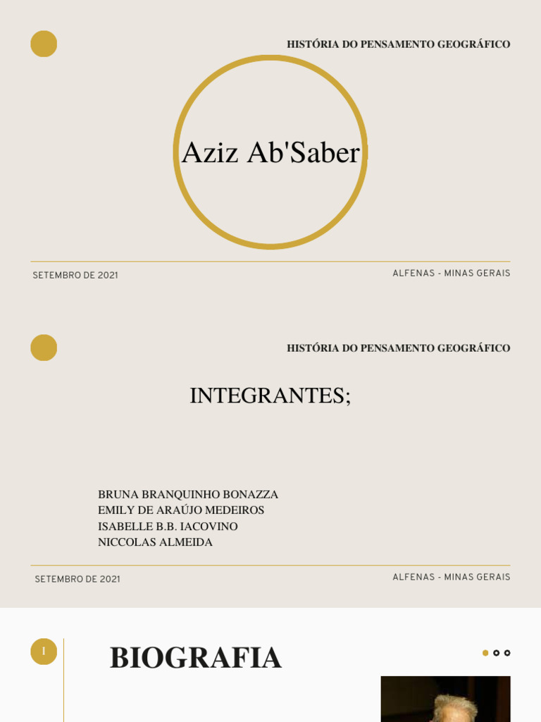 Biografia de Aziz Ab'saber: Geógrafo Brasileiro | PDF | Geografia | Science