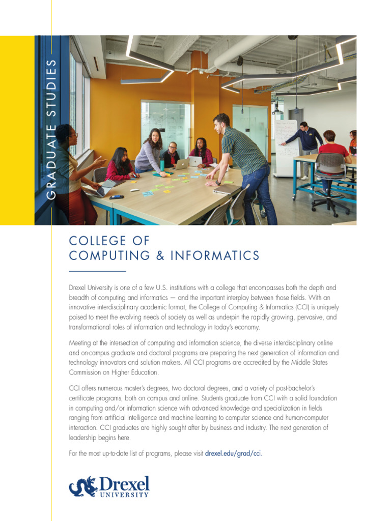 Drexel University CCI Graduate Programs | PDF | Information Science ...
