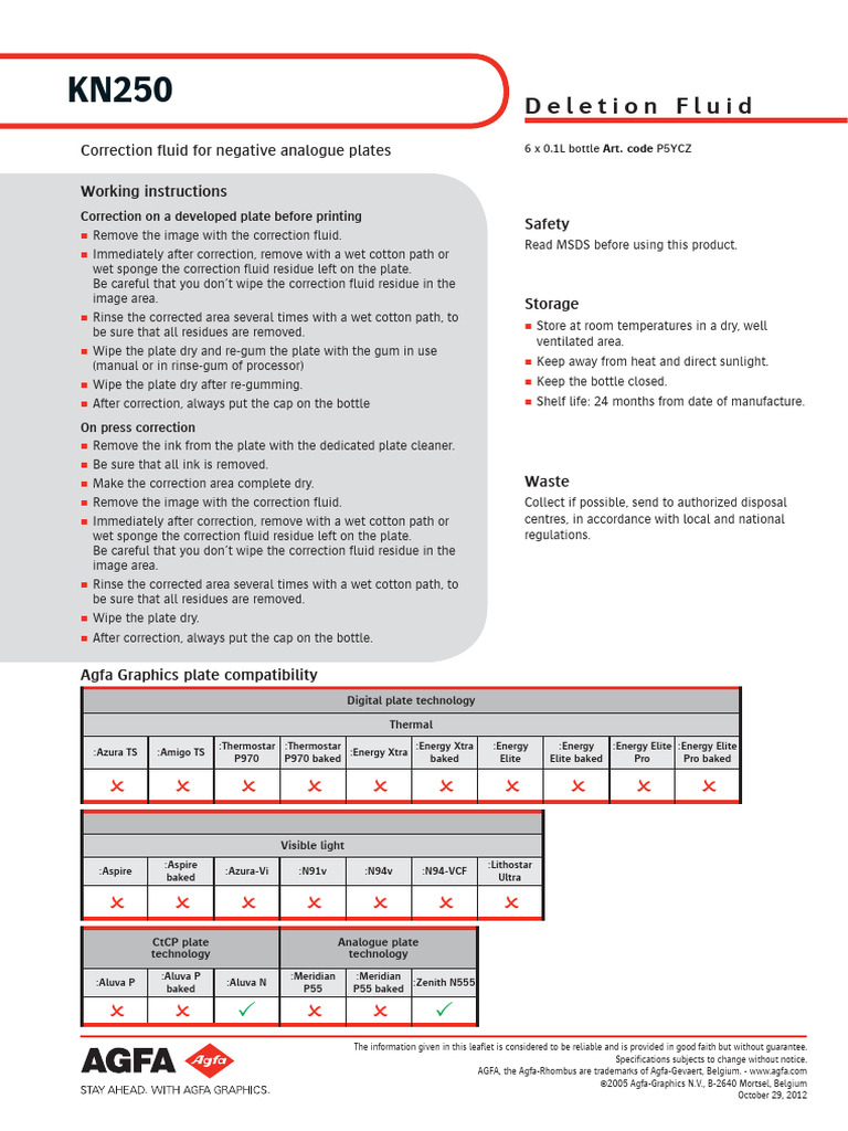 KN250 Correction Fluid Instructions | PDF