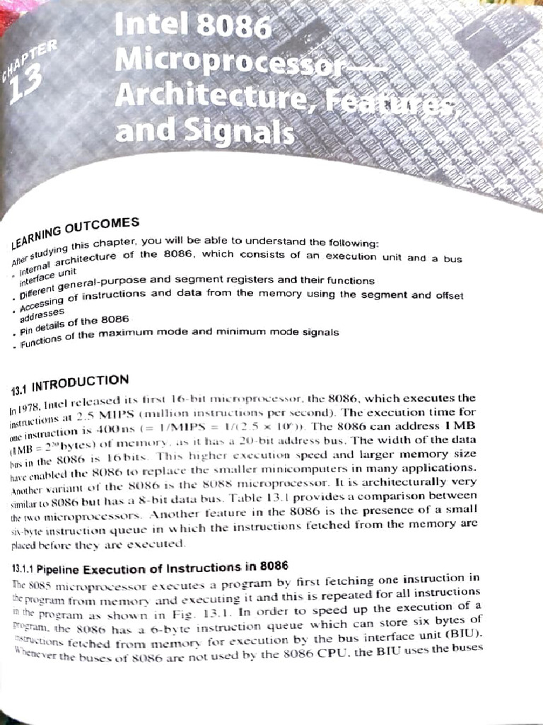 Intel 8086 Microprocessor Architecture | PDF | Integrated Circuit ...