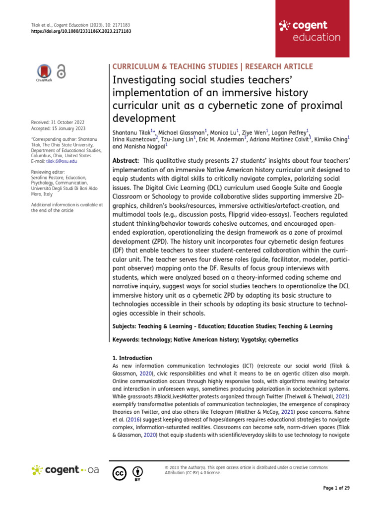 Investigating Social Studies Teachers Implementat | PDF | Learning ...