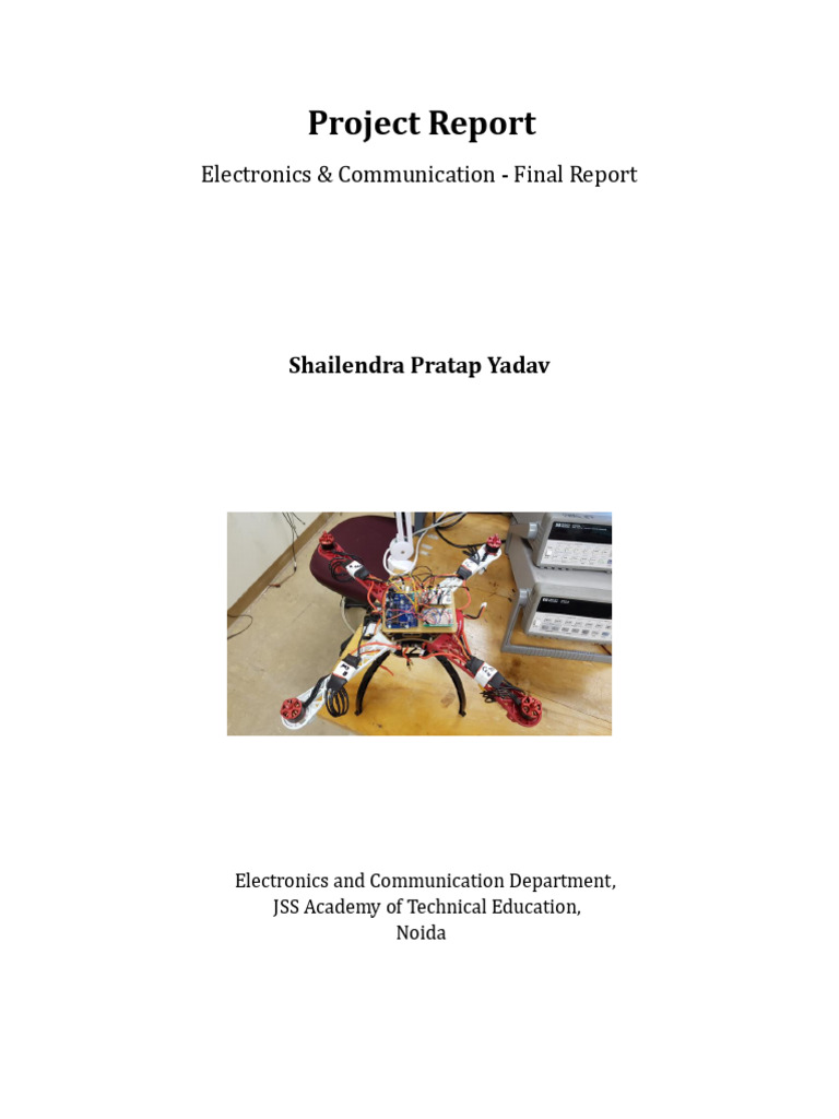 Quadcopter Drone Project Report | PDF | Electric Motor | Gyroscope