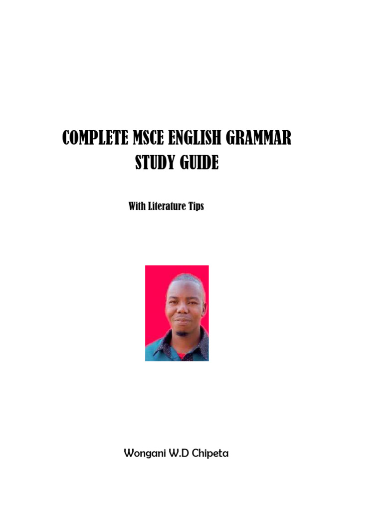 MSCE English Grammar Study Guide | PDF | Verb | Grammatical Number