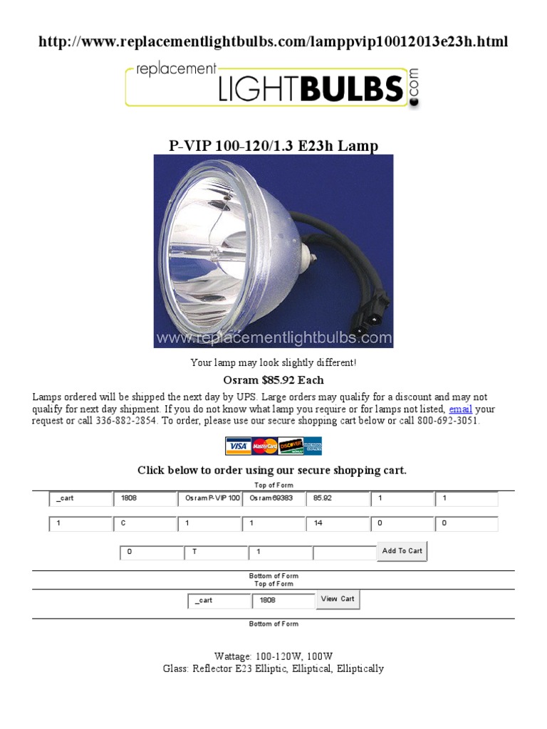 Replacement Light Bulbs | PDF | Components | Lighting
