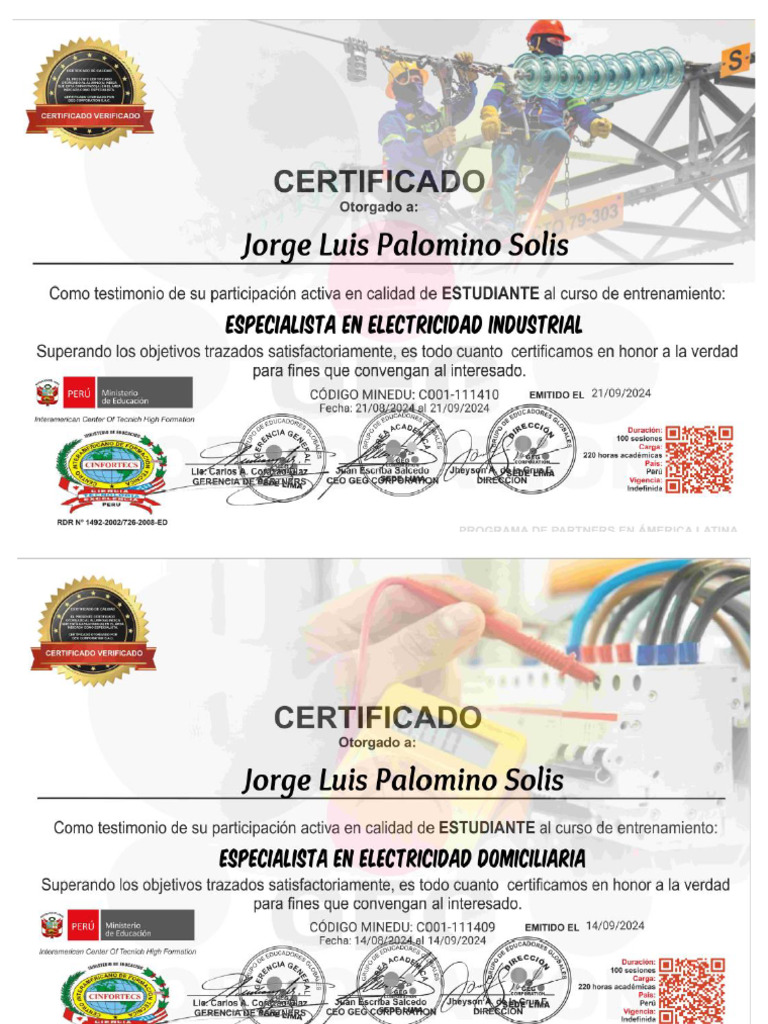 Certificados | PDF
