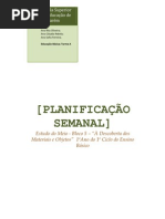 planificação estudo do meio - 1º ano
