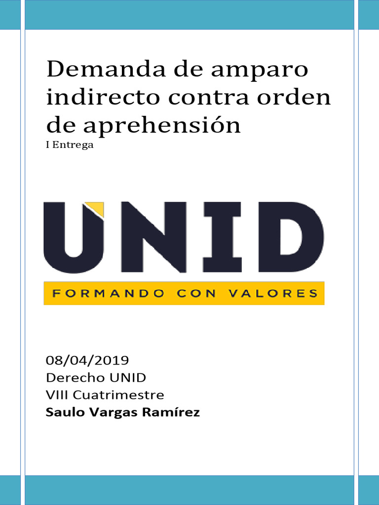 Amparo Indirecto contra Orden de Aprehensión | PDF | Violación ...