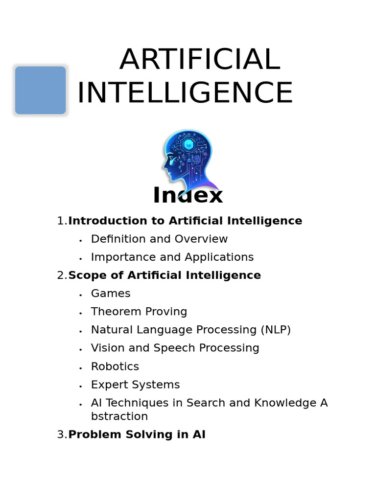 Overview of Artificial Intelligence Concepts | PDF | Fuzzy Logic ...
