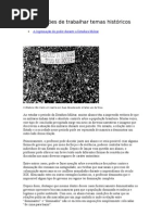 Sugestões de trabalhar temas históricos