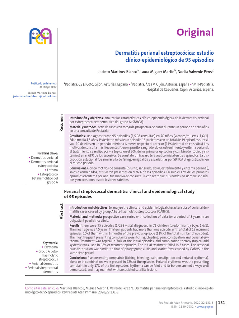 03 Dermatitis Perianal | PDF | Diagnostico medico | Medicina CLINICA