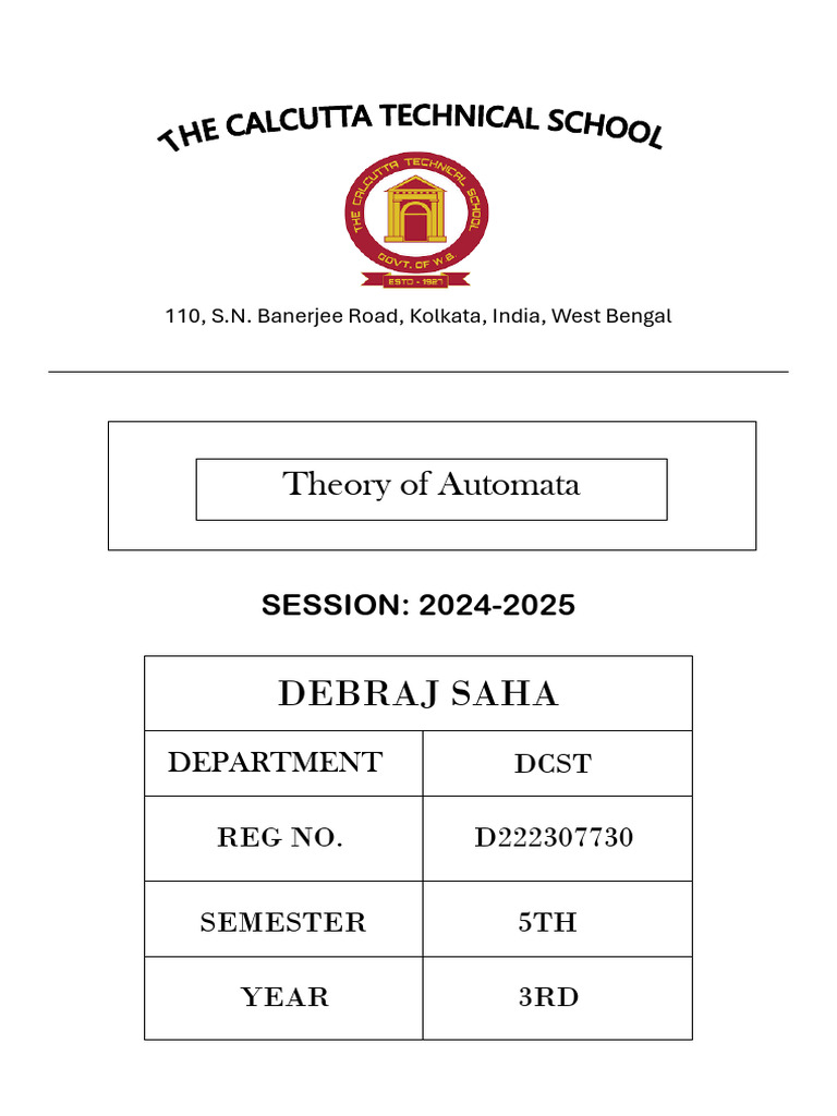 Automata Theory Assignments Overview | PDF | Theory Of Computation ...