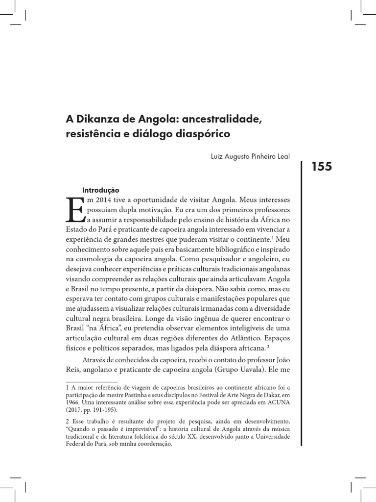 A Dikanza: Instrumento e Identidade Angolana | PDF | Angola | África