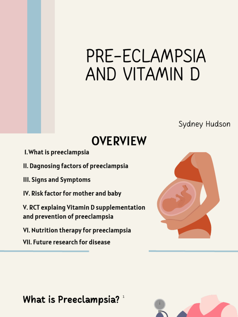 Document cover related to nutrition and vitamin D for preeclampsia