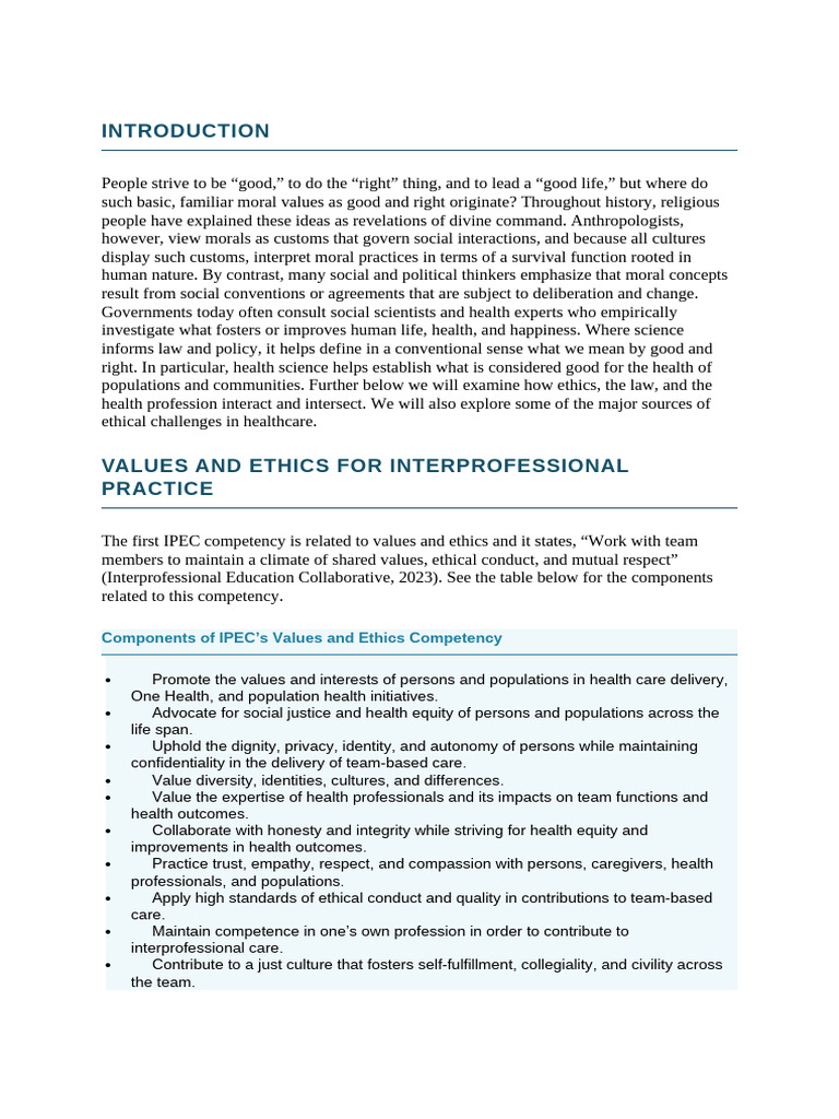 Ethics and Values in Healthcare Practice | PDF | Informed Consent ...