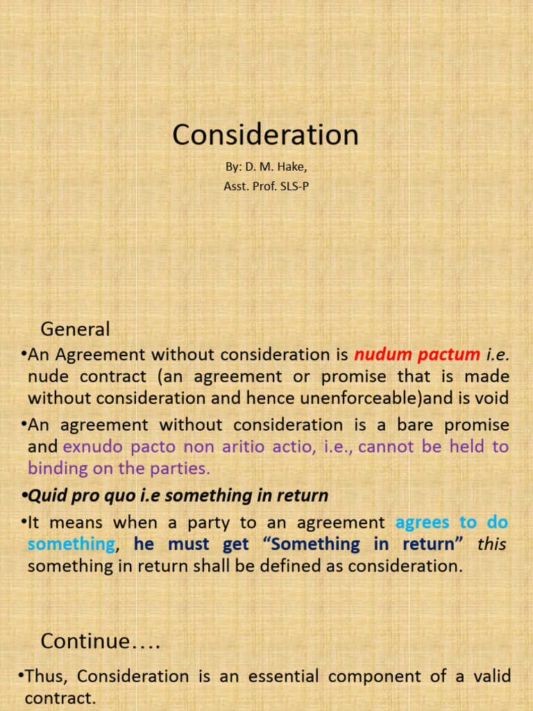 Law Students' Guide to Consideration | PDF | Consideration | Legal Concepts