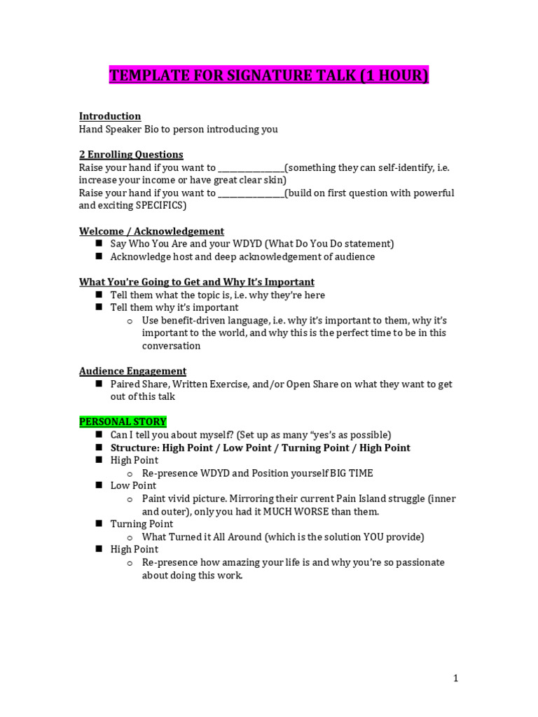 D1S2 Template SignatureTalk | PDF | Career & Growth