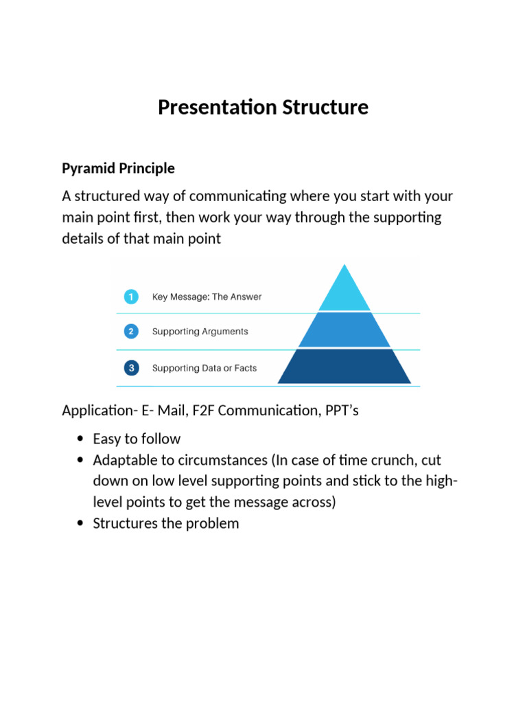 Presentation Structure | PDF | Communication | Human Communication