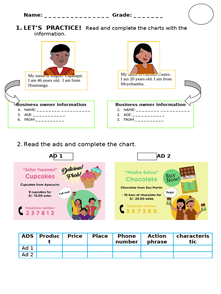 Business Owner Profile Practice | PDF