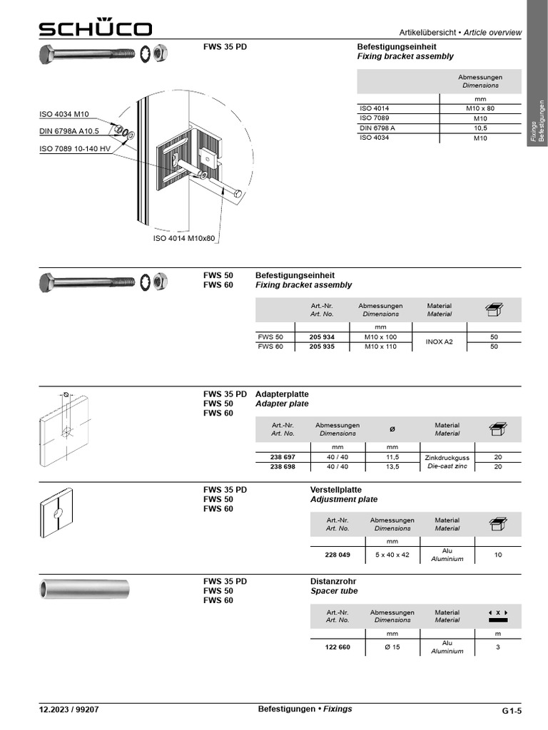 Fixings & Brackets Overview | PDF