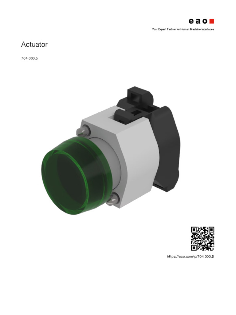 29mm Round Actuator Specifications | PDF | Technology & Engineering