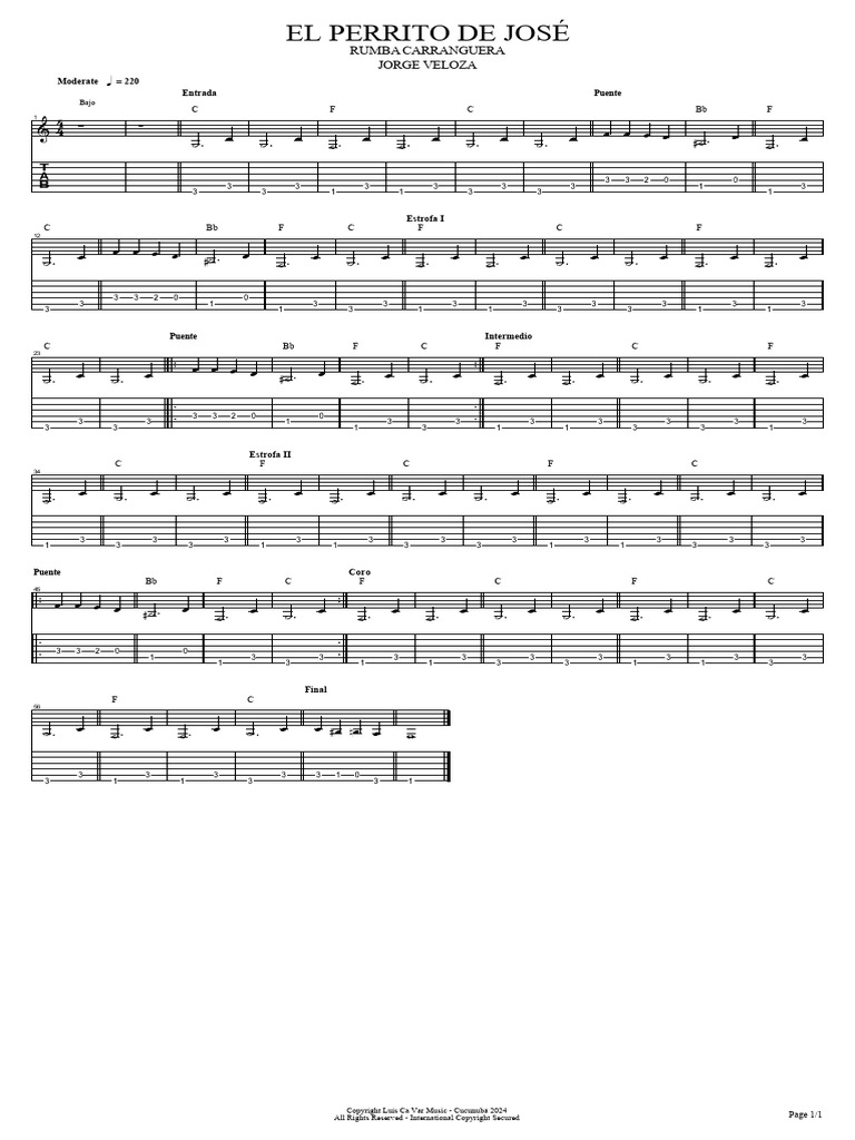 El Perrito de José - Guitbajo | PDF