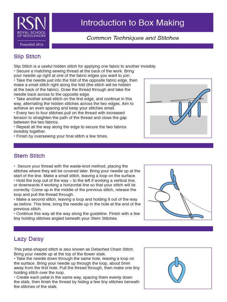 Stitchguide BoxMaking | PDF