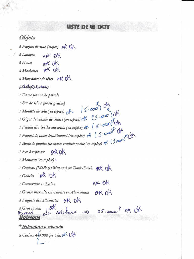 Liste de La Dot | PDF