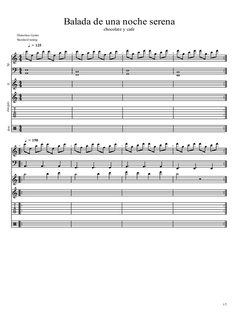 balada score | PDF | Guitar Family Instruments | Irish Musical Instruments