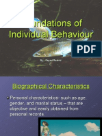 Foundations of Individual Behaviour