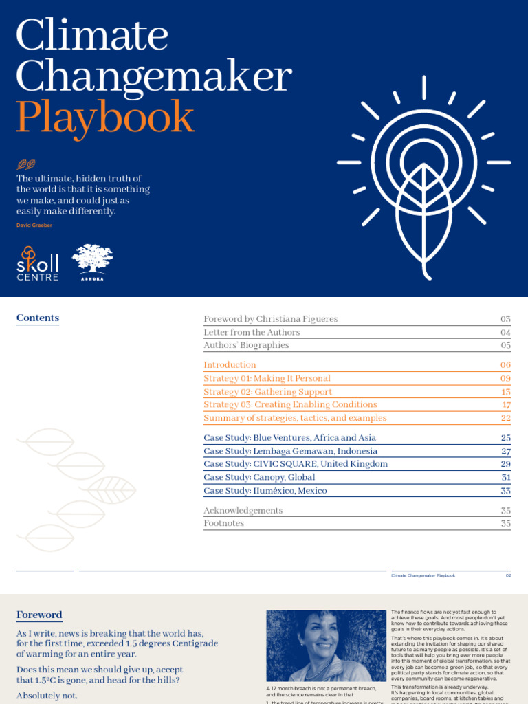 Climate Changemaker Playbook 2024 | PDF | Climate Change | Climate ...