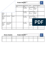 Blank Shooting Schedule