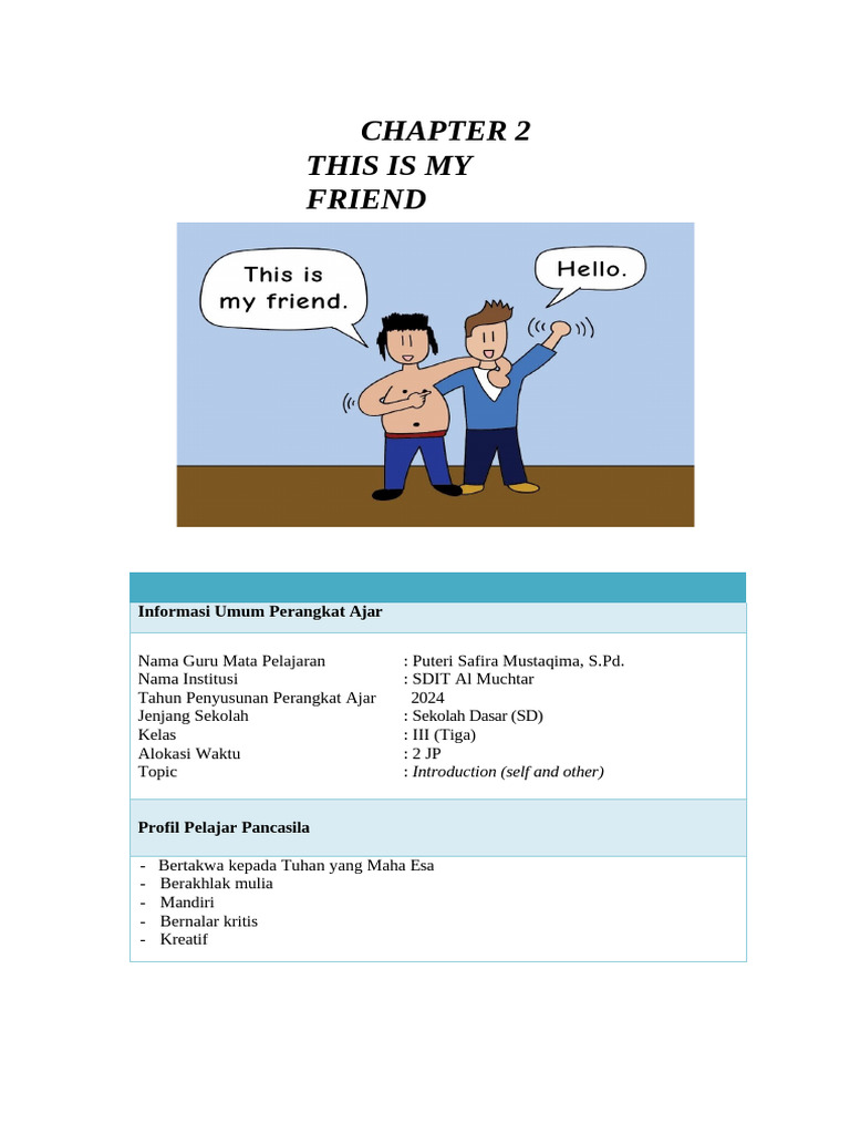 Memperkenalkan Diri dan Teman | PDF