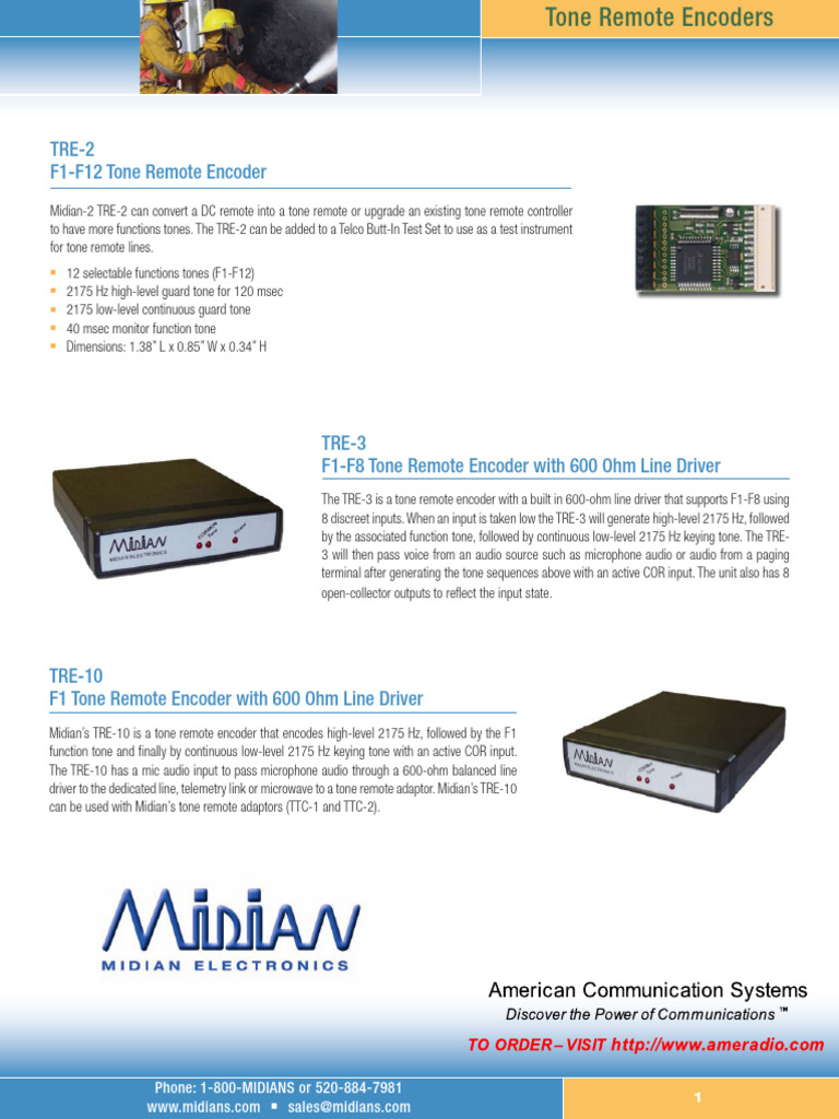 Midian TRE-series Brochure | PDF | Sound Technology | Electronic ...